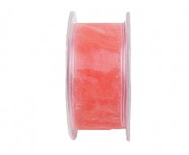 organza wired edge, peach