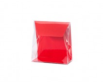 Pochette transparant L100xW50/H110mm strawberry