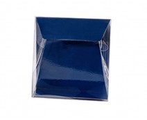 Pochette transparant L130xW50/H140mm blueberry blue