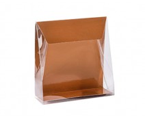 Pochette transparant L130xW50/H140mm hazelnut