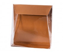 Pochette transparant L160xW50/H170mm hazelnut