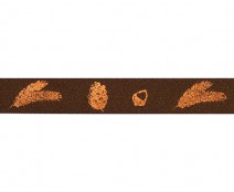 DoubleFaceSatin autumn figures 15mm/100mt darkbrown