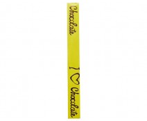 Ribanbel I love chocolate 15mm/100mtr Yellow brown