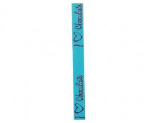 Ribanbel I love chocolate 15mm/100mtr turquoise brown