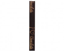 Ribanbel I love chocolate 15mm/100mtr Brown gold