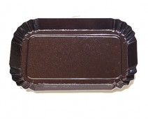 Bordje rectangular 80x40mm brown