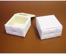 Box simil pelle L55xW55xH30 white