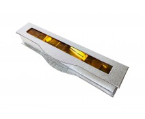 Box window long 6 choc silver