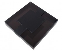 Windowbox carre small with sleeve 110x110x19mm black