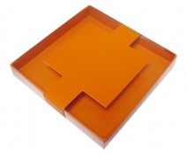Windowbox carre large with sleeve 140x140x19mm sunset orange