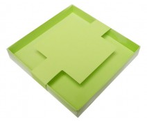 Windowbox carre large with sleeve 140x140x19mm pistache