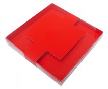 Windowbox carre large with sleeve 140x140x19mm strawberry