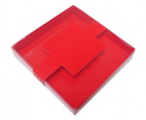 Windowbox carre small with sleeve 110x110x19mm strawberry