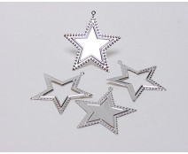 Christmas star metal silver