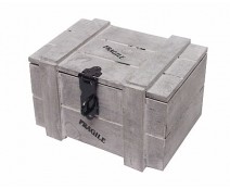 Crate wood appr. 250 gr contents grey