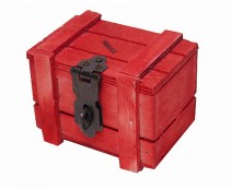 Crate Wood small, red