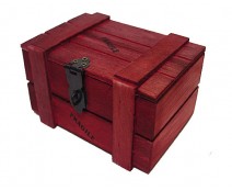 crate wood appr. 250 gr contents red
