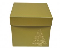 Cubebox Xmas tree 130x130x115mm almond