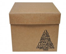 Cubebox Xmas tree 130x130x115mm kraft
