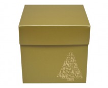 Cubebox Xmas tree 100x100x95mm almond