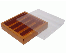 Windowbox maxi 145x145x33mm divider included hazelnut 