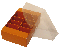 Macaron box 8 division sunset orange