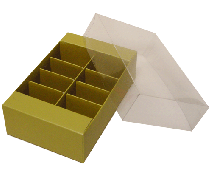 Macaron box 8 division almond