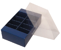 Macaron box 8 division blueberry blue