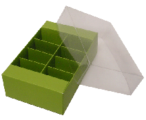 Macaron box 8 division kiwi green