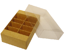 Macaron box 8 division kraft
