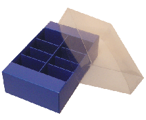 Macaron box 8 division ocean blue