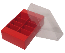 Macaron box 8 division strawberry