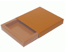 Windowbox mini with sleeve 105x105x18mm hazelnut 
