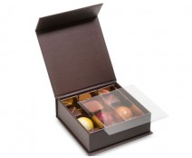 LuxBox magnet L95xW95xH30mm darkbrown