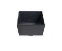 Basket square small 170x170x80mm shiny black