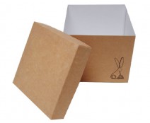 Cubebox Bunny L130xW130x115mm Kraft 