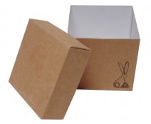 Cubebox Bunny L80xW80xH75mm Kraft 