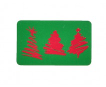 label 3 xmastree green/red 50x30mm rol/500st