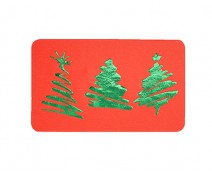 label 3 xmastree red/green 50x30mm rol/500st