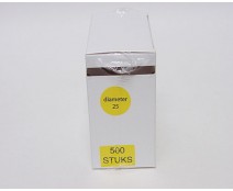 label transparant for closing D25mm rol/500st