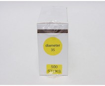 label transparant for closing D35mm rol/500st