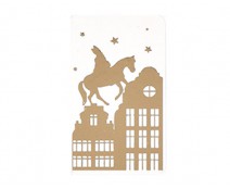 label sint op dak white/gold 30x50mm rol/500st