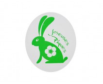 Joyeuses paques label green 500pcs