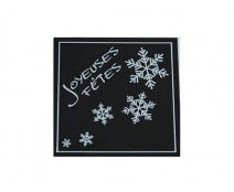 label x-mas joyeuses fetes black with silver 500pcs