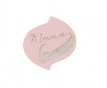 Mmmm label pink with silver 500pcs
