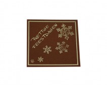 label x-mas prettige feestdagen brown with gold 500pcs