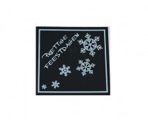 label x-mas prettige feestdagen black with silver 500pcs