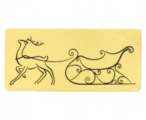 label christmas rudolf gold with black 500pcs
