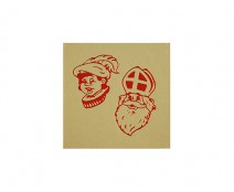 label sint en piet gold with red 500pcs
