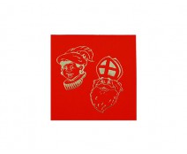 label sint en piet red with gold 500pcs